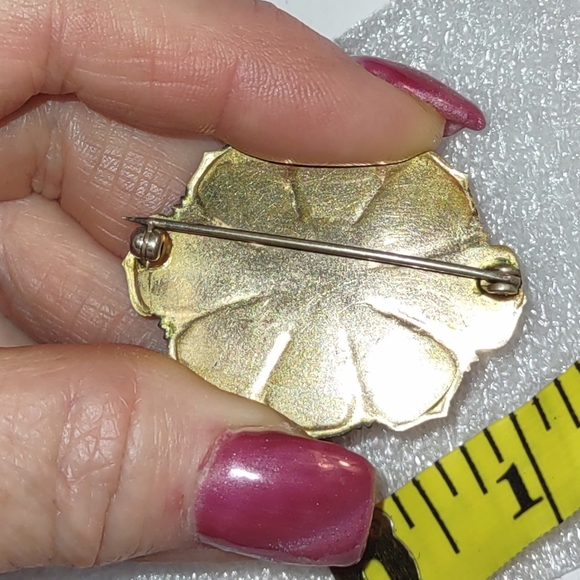 Fraganard Porcelain Vintage Courting Couple Brooch - Picture 7 of 15